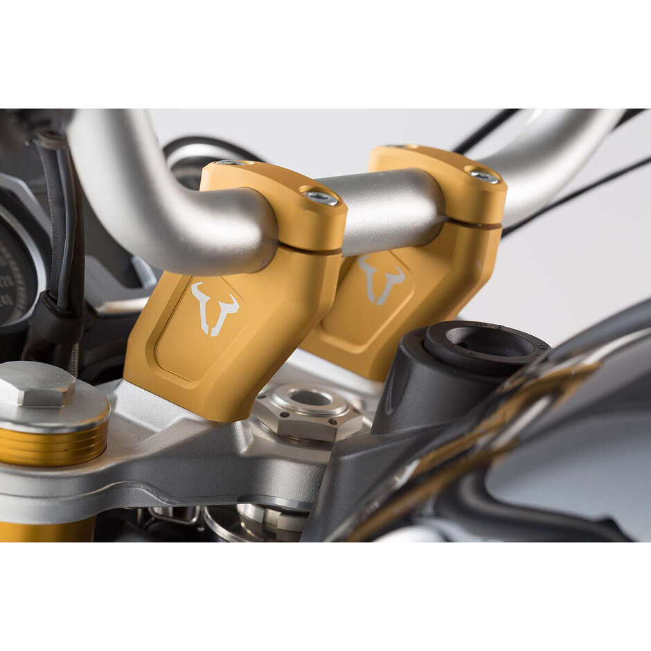 Sw-Motech LEH.07.512.10000/GD Gold Angled Handlebar Riser for BMW R nineT