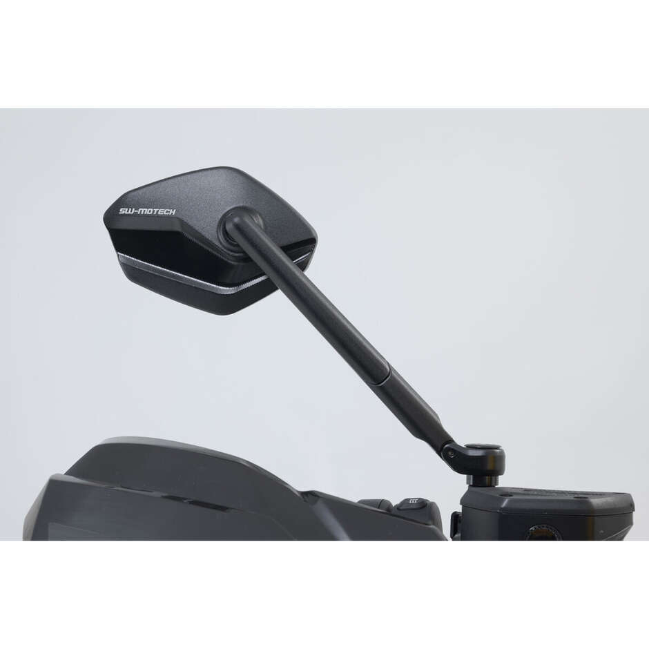 Sw-Motech MIR.00.850.10401 Motorcycle Mirrors Set Sport Short M10x25 Thin Thread