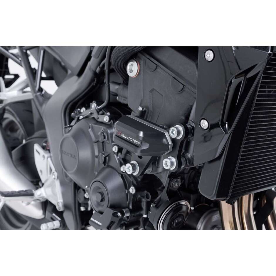 Sw-Motech STP.01.590.11100/B Rahmenschleifer-Kit Schwarz/Silber für Honda CB1000 Hornet (24-)