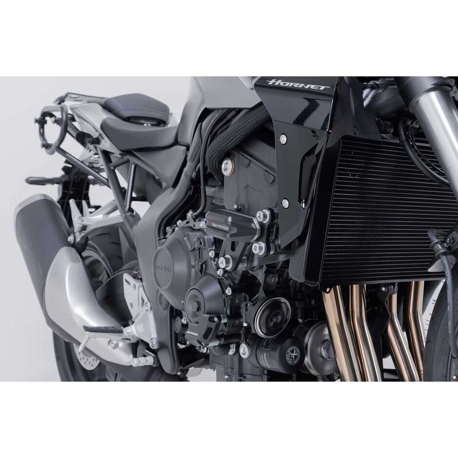 Sw-Motech STP.01.590.11100/B Rahmenschleifer-Kit Schwarz/Silber für Honda CB1000 Hornet (24-)