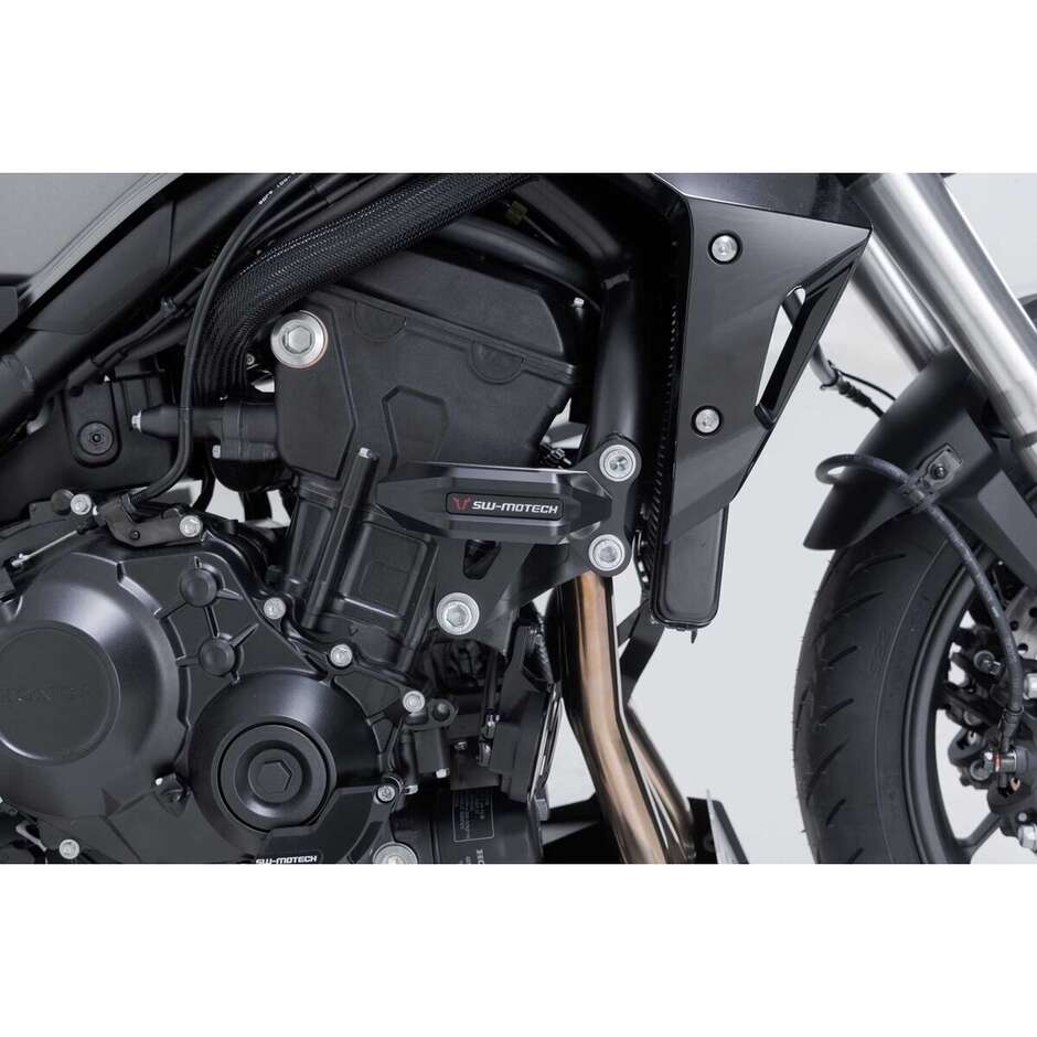 Sw-Motech STP.01.590.11100/B Rahmenschleifer-Kit Schwarz/Silber für Honda CB1000 Hornet (24-)