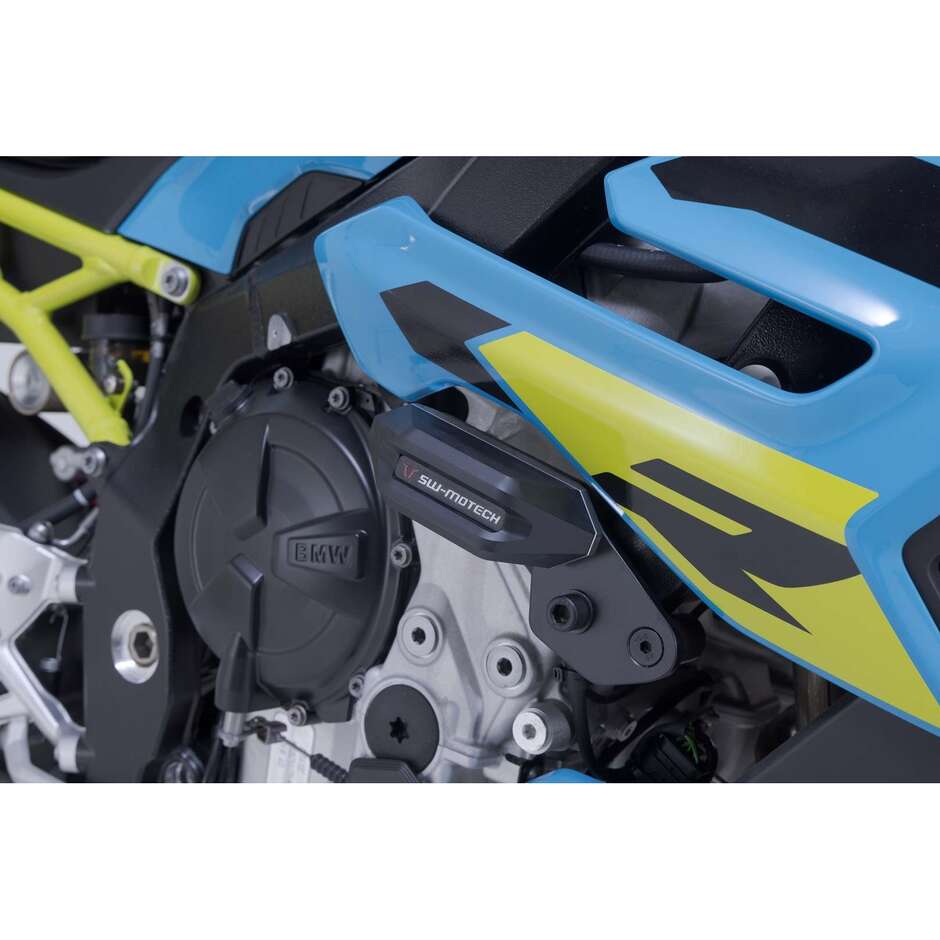 Sw-Motech STP.07.590.11100/B Rahmenschleifer-Kit Schwarz/Silber für BMW S 1000 R (24-)
