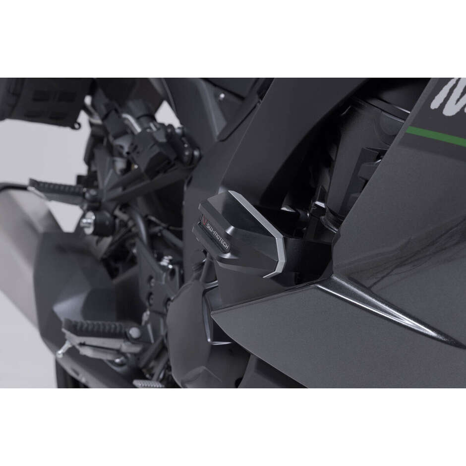 Sw-Motech STP.08.590.11602/B Rahmenschleifer-Kit Schwarz/Silber für Kawasaki Ninja 1000SX, 1100 SX/SE