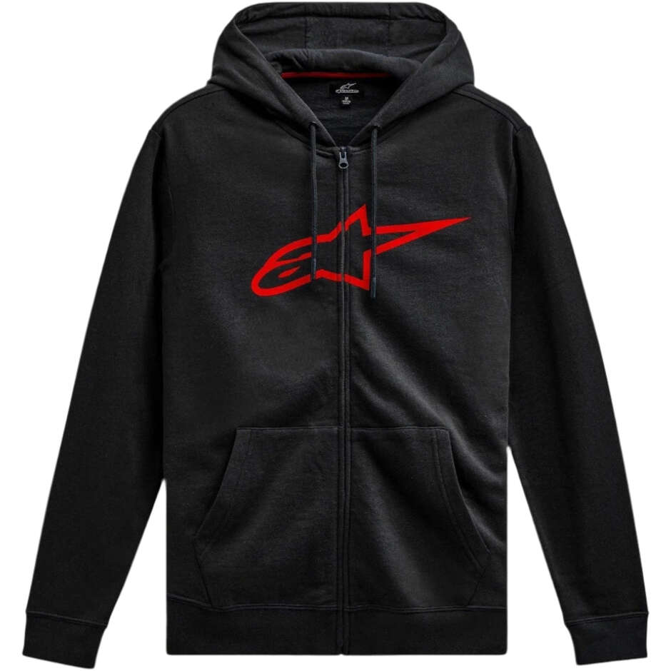 Sweat-shirt Alpinestars AGELESS ZIP V3 Noir/Rouge