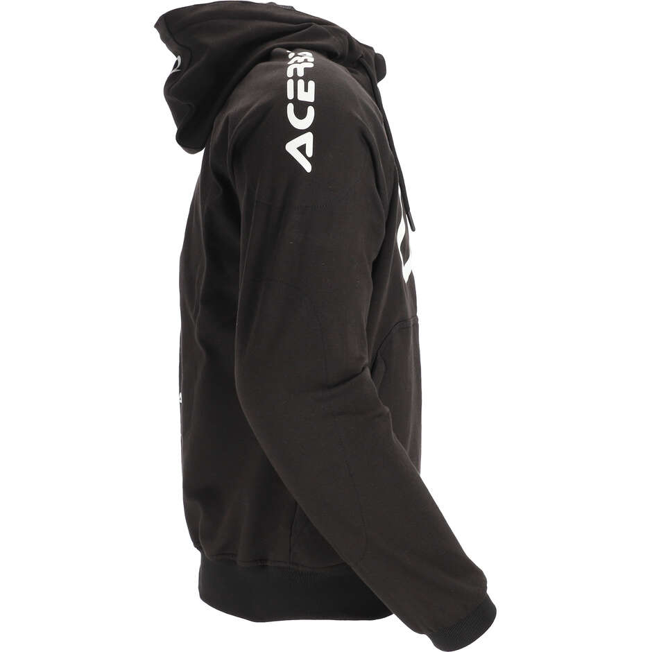 Sweat-shirt de moto ACERBIS FLY noir et blanc