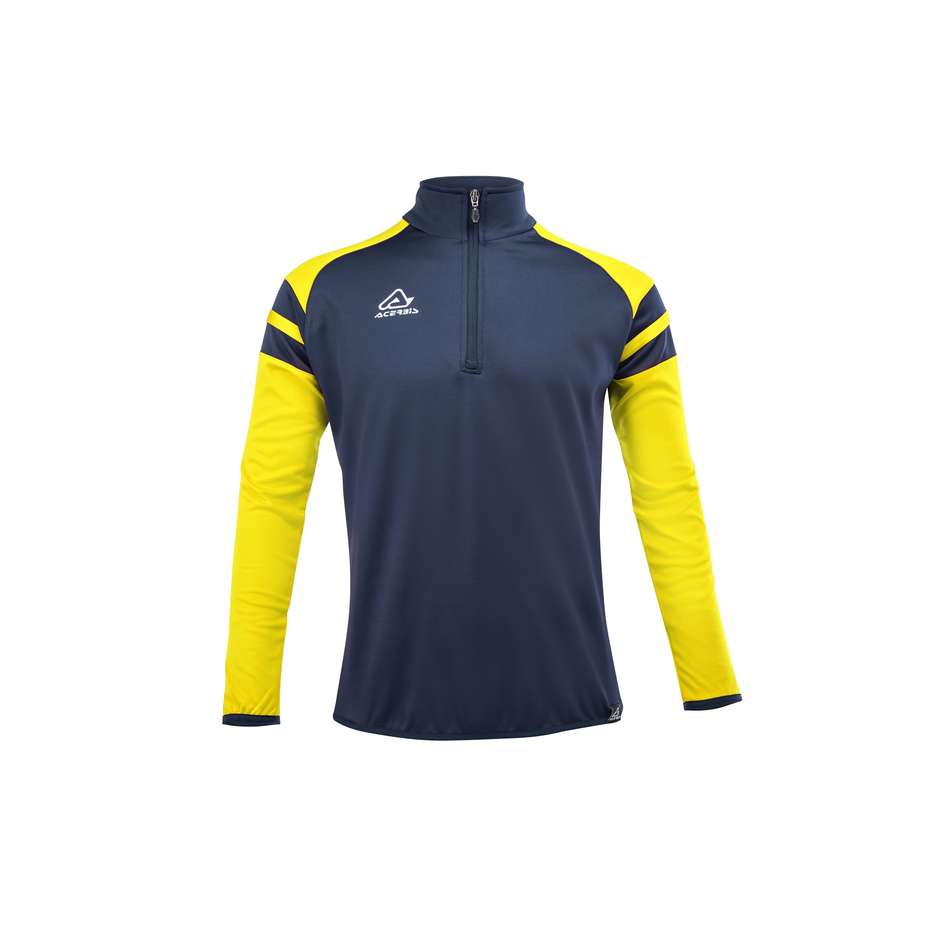 Sweat-shirt d'entraînement demi-zip Acerbis KEMARI bleu jaune