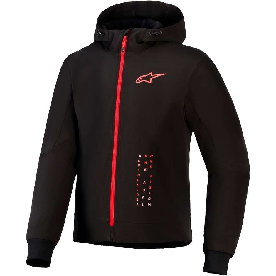 Sweat-shirt décontracté Alpinestars RADIUM TECH Noir Rouge vif