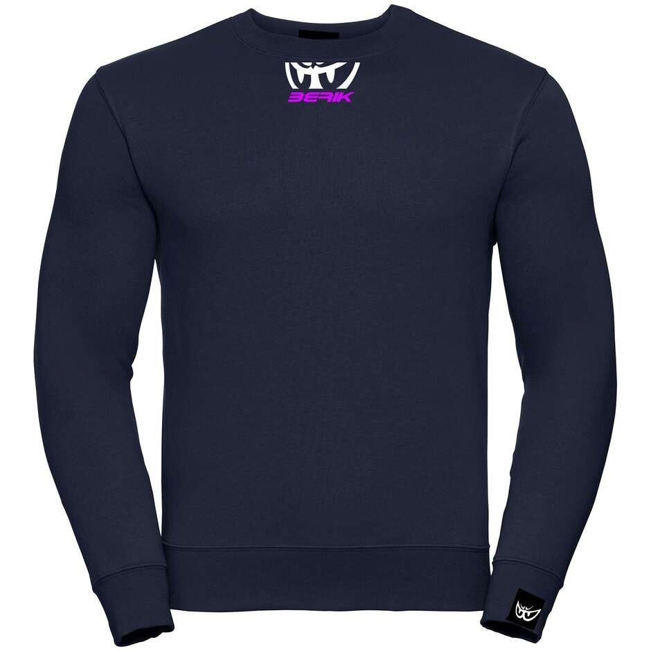 Sweat-shirt ras du cou Berik 2.0 Basic noir blanc violet logo