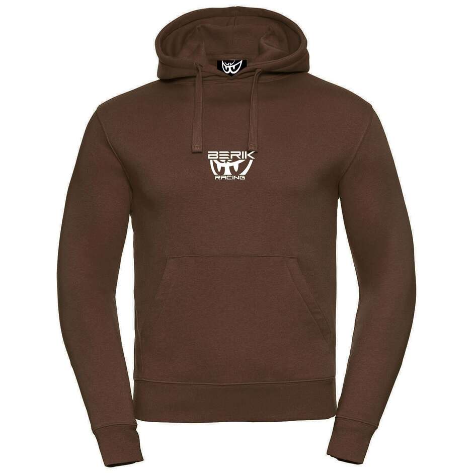 Sweat à capuche Berik 2.0 Basic Marron Blanc Logo