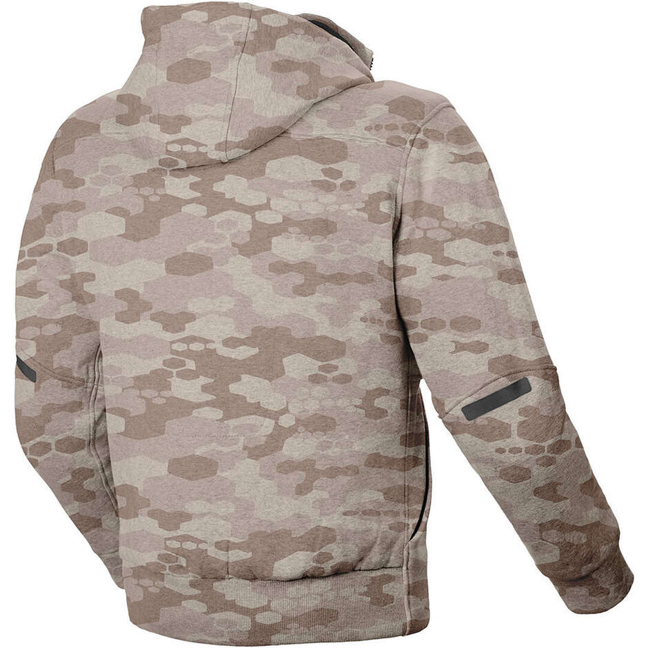 Sweat à capuche Macna District Moto Vert Gris camouflage