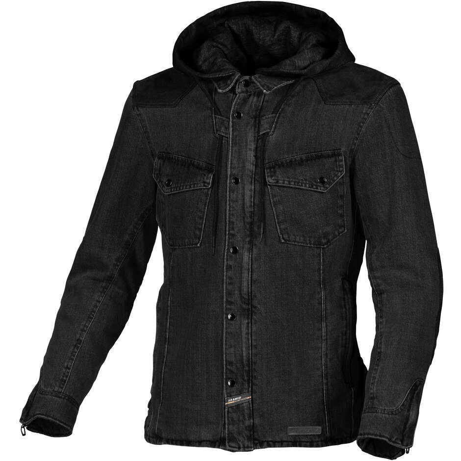 Sweat à capuche moto Macna Inland noir