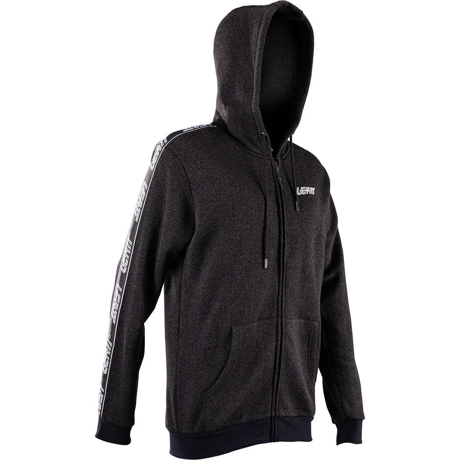 Sweat à capuche zippé Leatt Tech noir