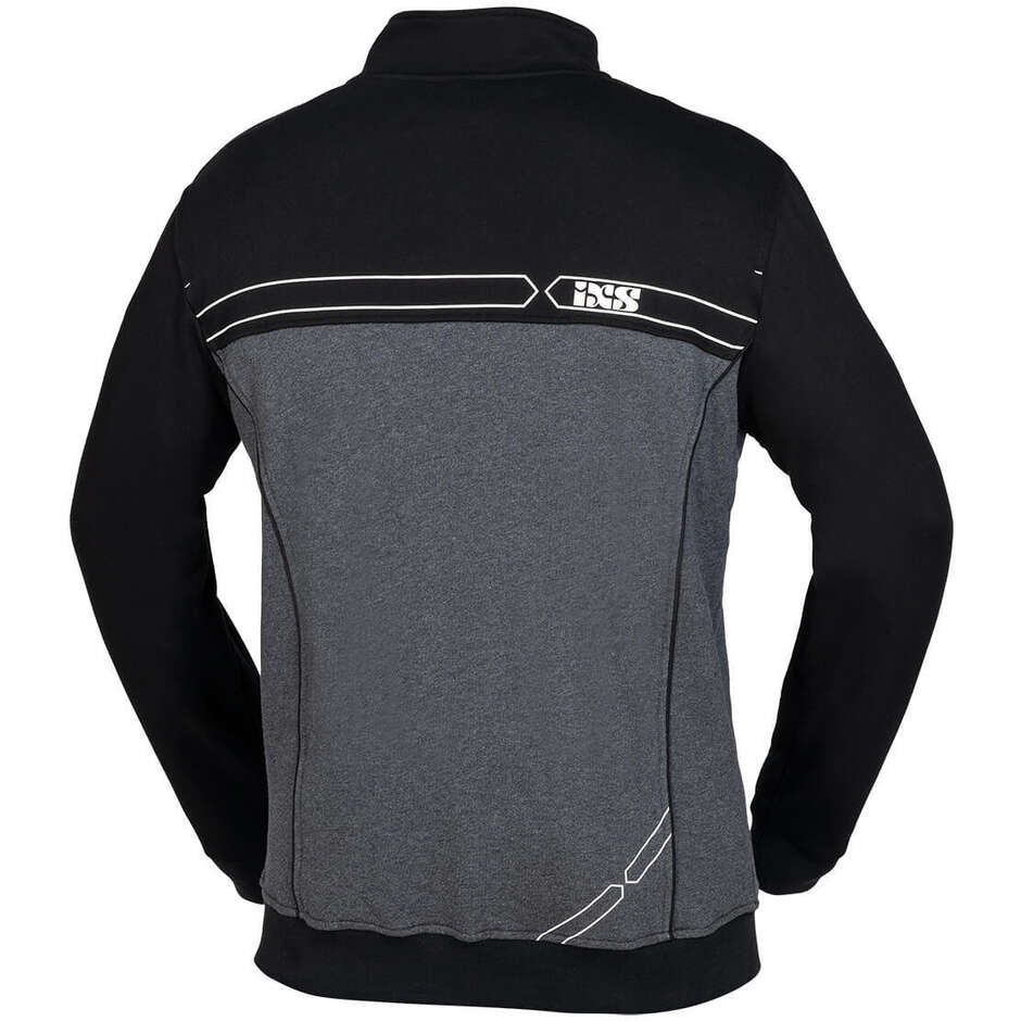 Sweatshirt Jacket with Detachable Sleeves iXS ZIP-SWEET 1.0 Black Grey