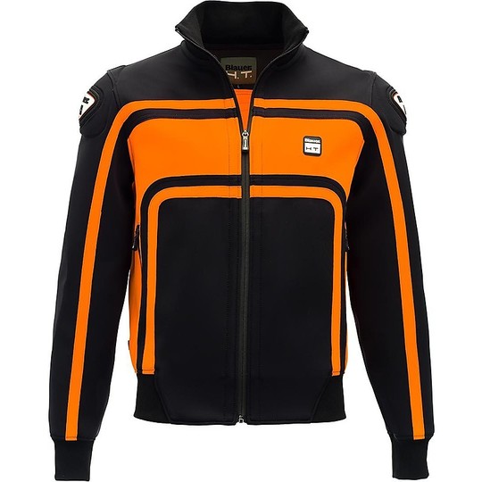 Sweatshirt Stoff Blauer Easy Rider Schwarz Orange