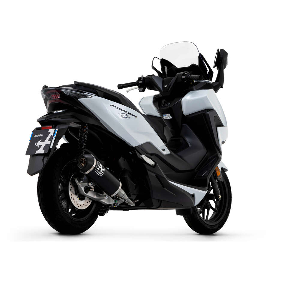 Système d'échappement complet Arrow Urban en aluminium foncé avec embout foncé pour Honda FORZA 125 (21-24)