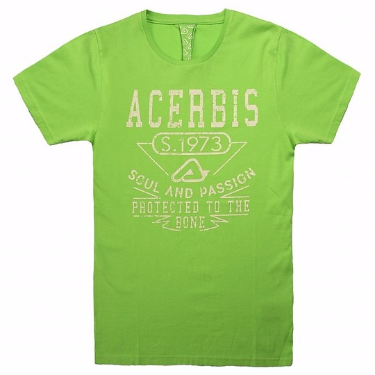 T-Shirt Acerbis Rawbones Sp Club T-Shirt Fluo Vert Foncé