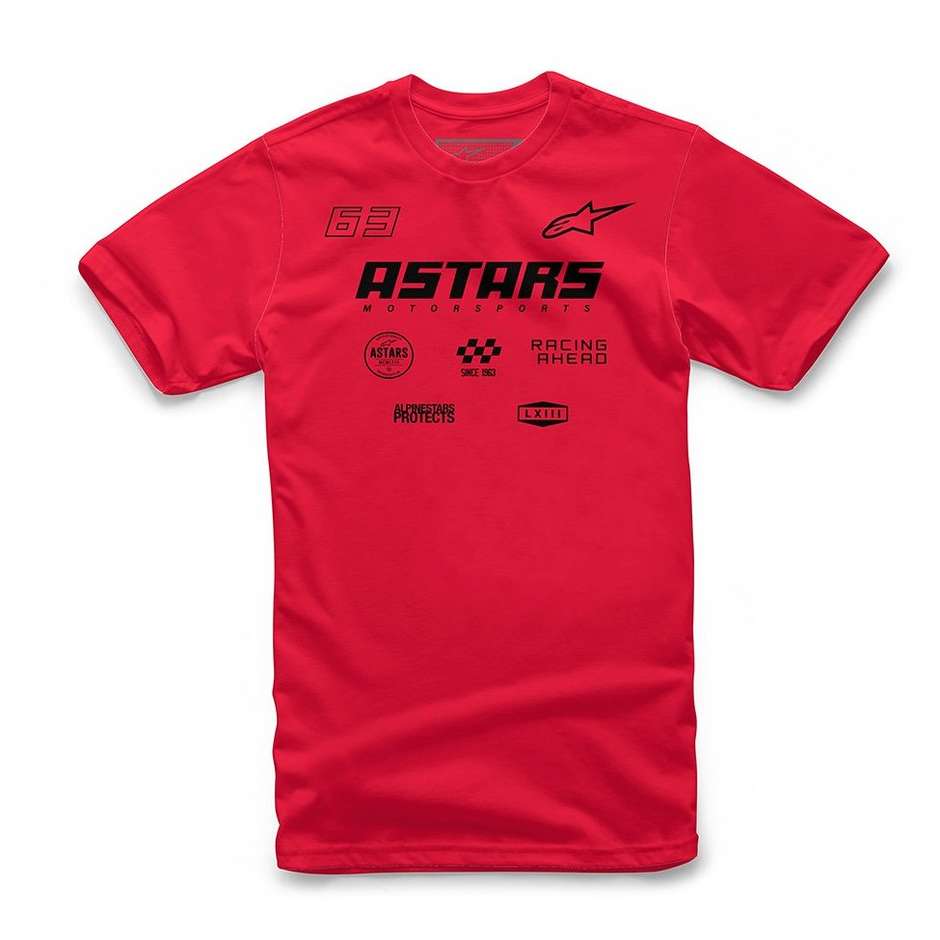 T-Shirt Alpinestars MULTI RACE TEE Rosso