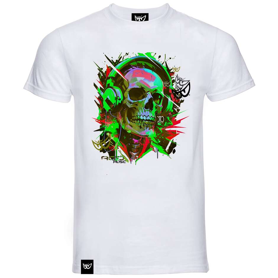 T-Shirt Berik 2.0 Bianca Berik 2026 Teschio Acid Green