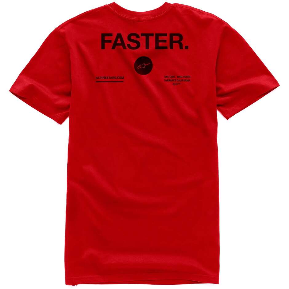 T-Shirt Casual Alpinestars FASTER TEE Rosso