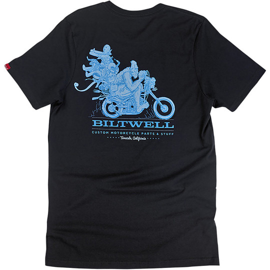 T-Shirt Casual Maniche Corte Biltwell Modello BigFoot Nera