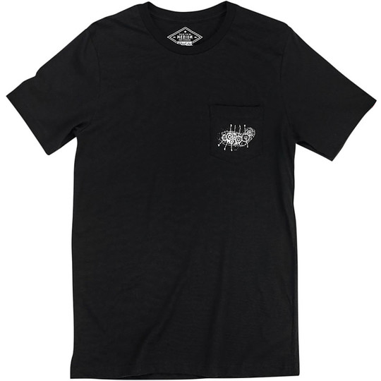 T-Shirt Casual Maniche Corte Biltwell Modello Cam Nera