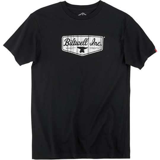 T-Shirt Casual Maniche Corte Biltwell Modello Shield Nera