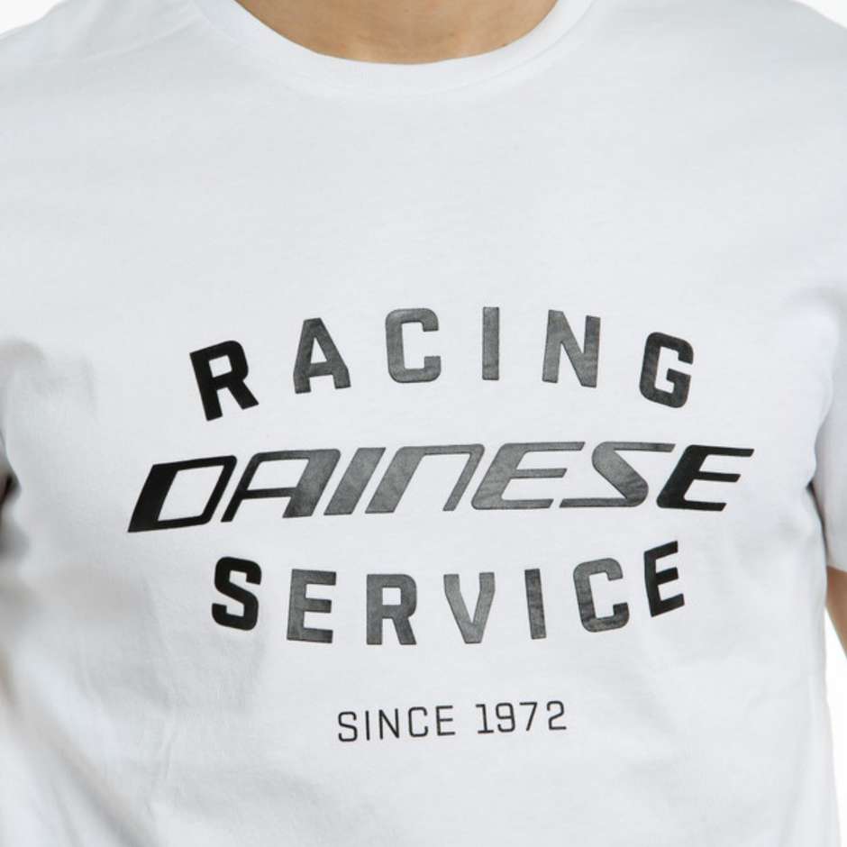 T-Shirt Dainese RACING SERVICE Bianco Nero