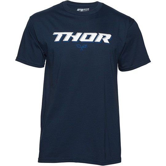 T-shirt de moto Thor T-shirt de moto sain Bleu marine