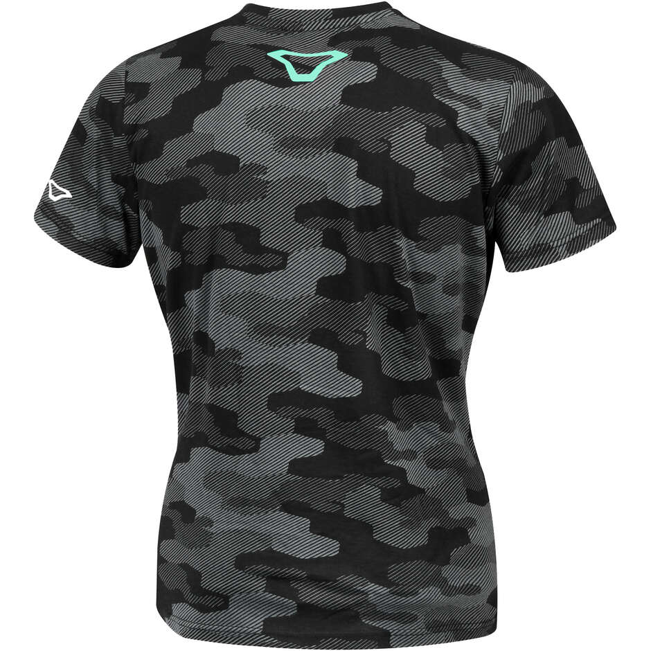 T-Shirt Donna Macna Dazzle wing 2.0 Nero Grigio mint Verde