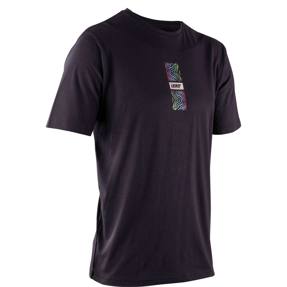 T-Shirt Leatt Core - Maglietta Casual in Cotone con Logo Nero