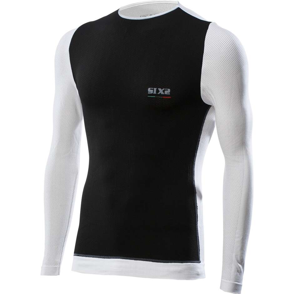 T-Shirt Long Sleeve-Technik Sixs TS6 Scheiben Weiß