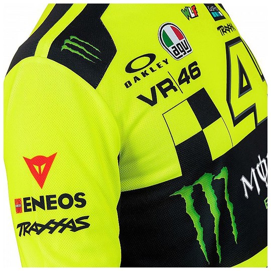 T-Shirt Long Sleeve Vr46 Monster Collection Vr Dry Technology Fluo Yellow