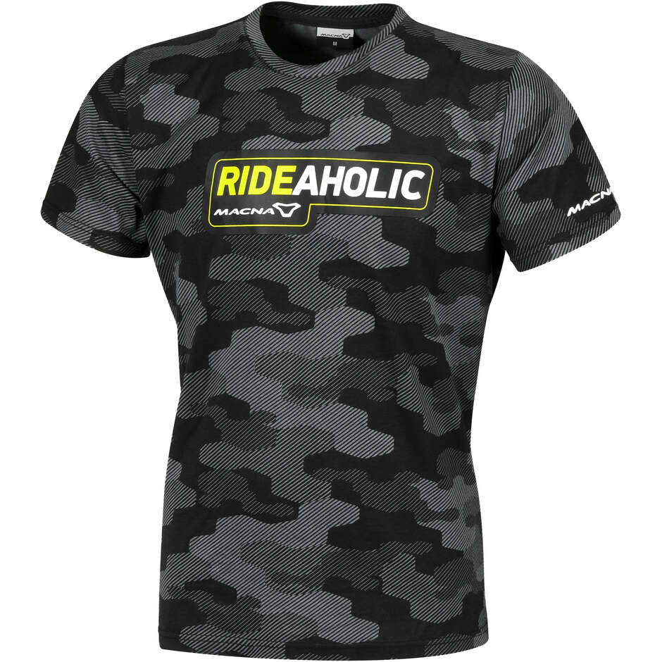 T-Shirt Macna Black Fluorescent Grey Yellow