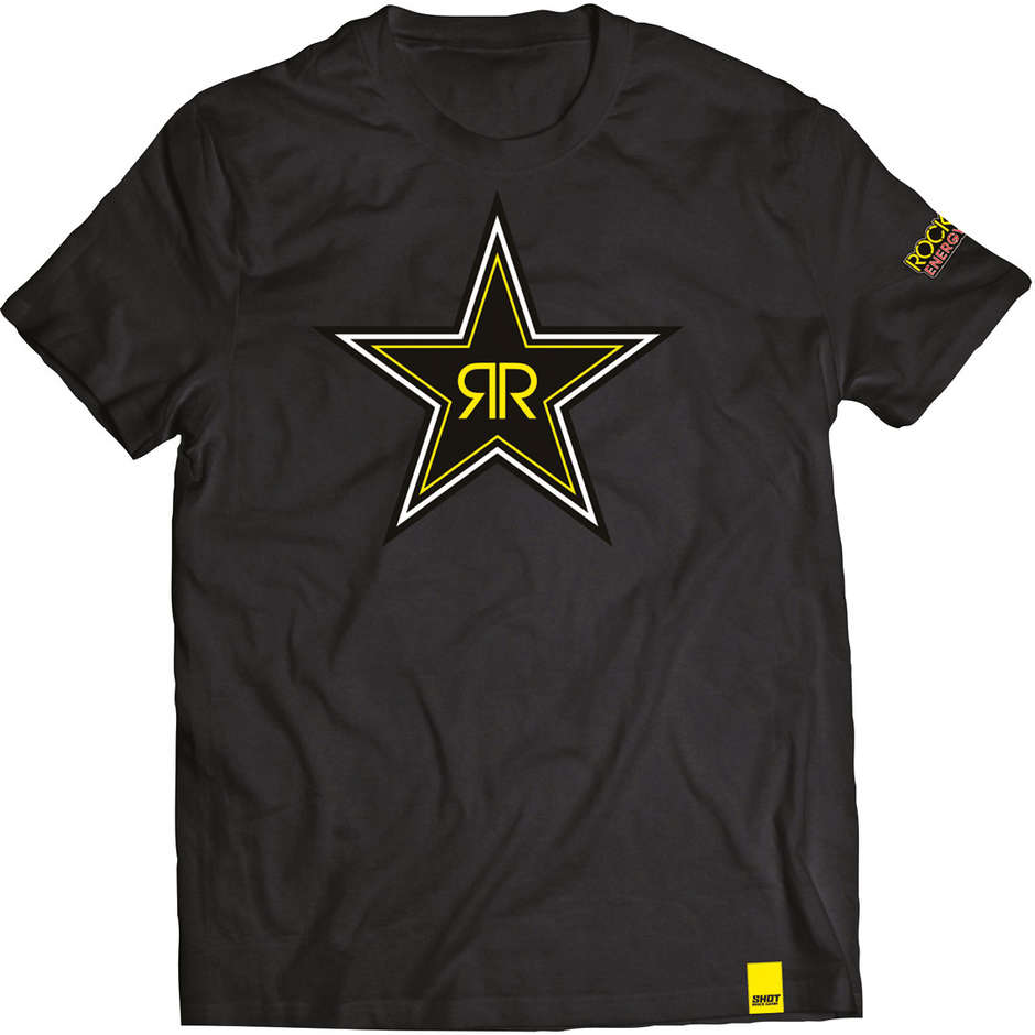 T-SHIRT MAN ROCKSTAR BLACK STAR 