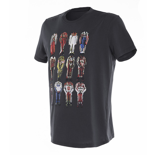T-shirt manches courtes Dainese 12CHAMPIONS Anthracite