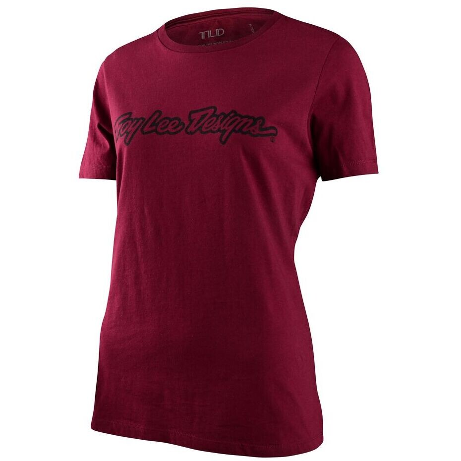 T-shirt SIGNATURE Femme Troy Lee Designs Rouge Noir