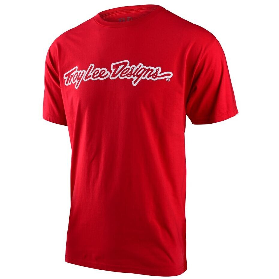 T-shirt SIGNATURE Troy Lee Designs rouge et blanc