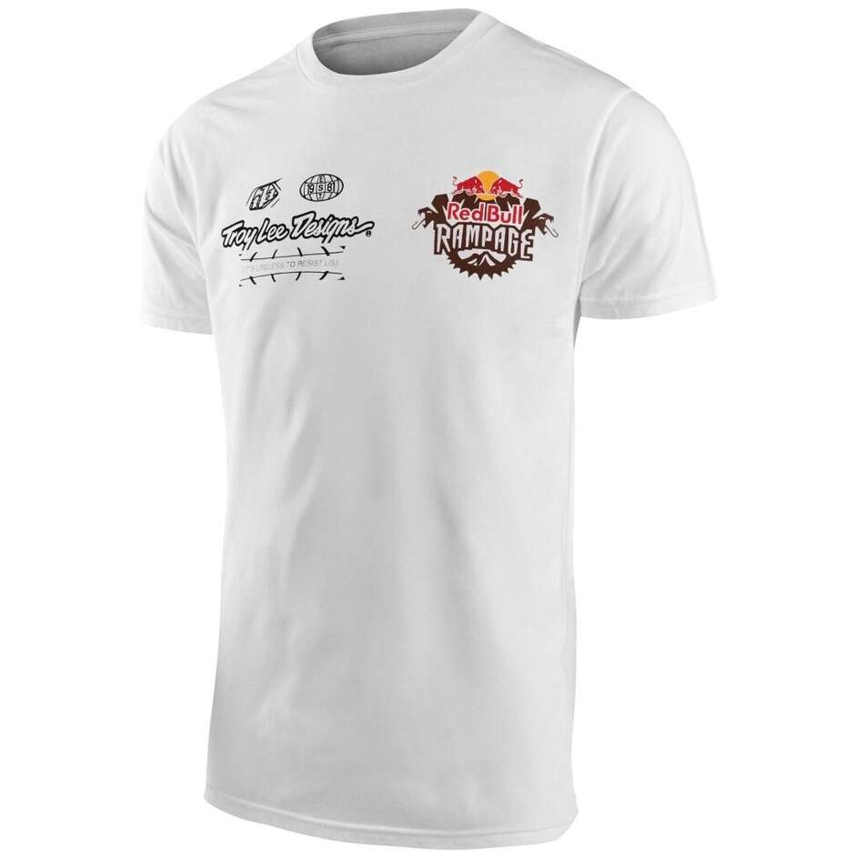 T-shirt Troy Lee Design RB RAMPAGE STATIC manches courtes blanc