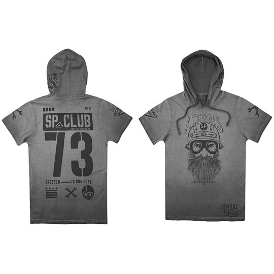 T-Shirt with hood Acerbis HOOD CHALLENGE SP CLUB Graphite
