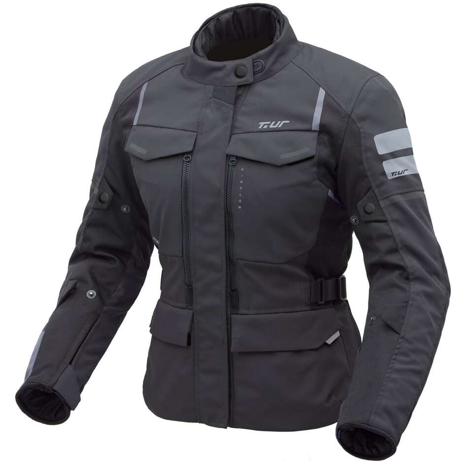 T-UR T8127W LAPLAND HYDROSCUD LADY Anthracite Black Women's Motorcycle Jacket