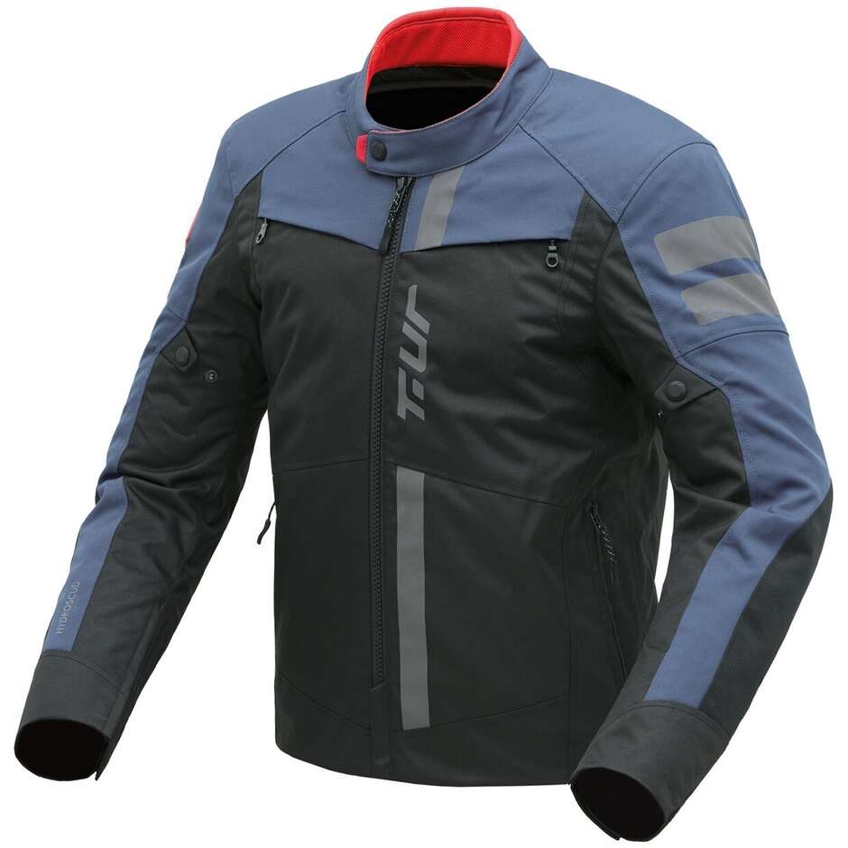 T-UR T8130M TASMANIA Motorradjacke Schwarz Blau