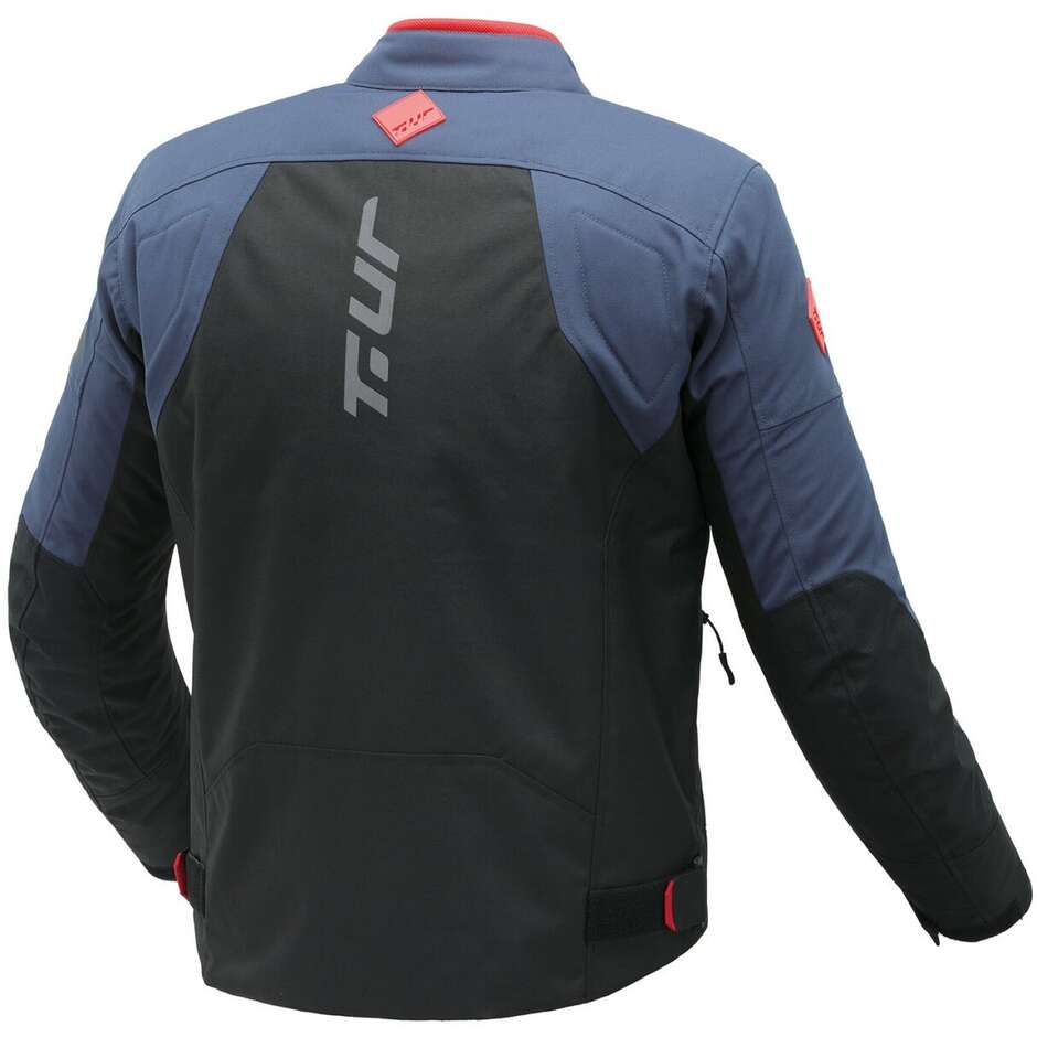 T-UR T8130M TASMANIA Motorradjacke Schwarz Blau