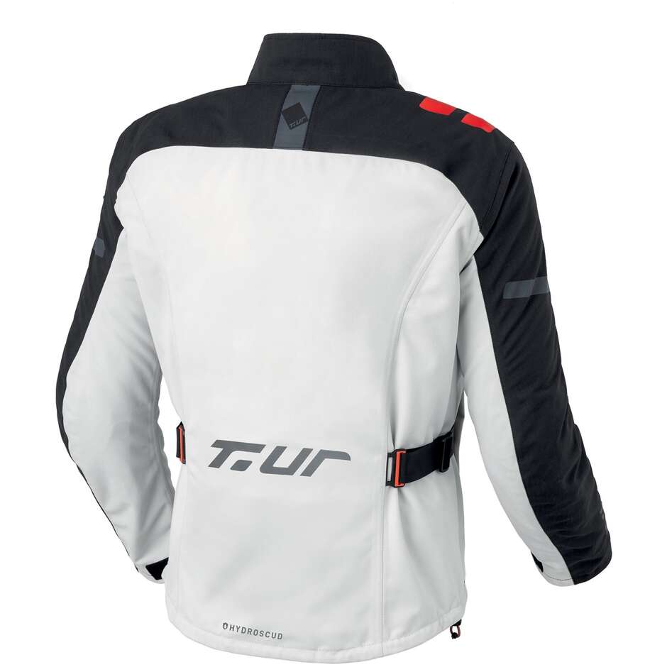T-UR T8143M OVERCAST HYDROSCUD Laminated Motorcycle Jacket Ice Black