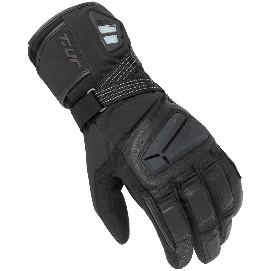 T-UR T912HM G-WARM HYDROSCUD Heated Motorcycle Gloves Black