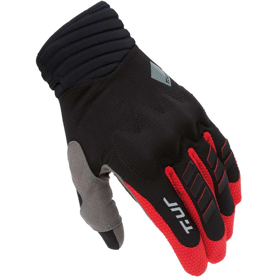 T-UR T920HU G SIX Motorradhandschuhe Schwarz Rot