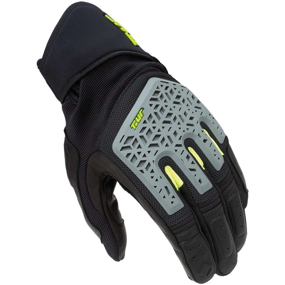 T-UR T921HU G THREE 3D Black Grey Motorcycle Gloves