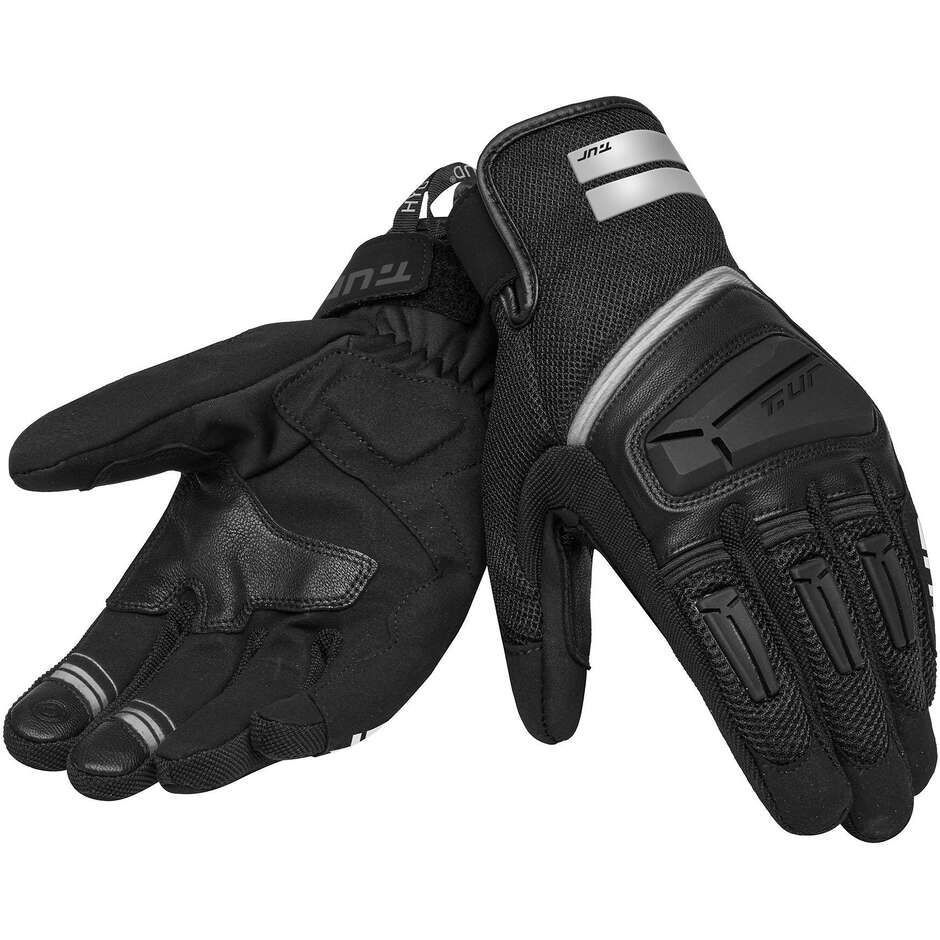 T-UR T922HU G FIVE HYDROSCUD Black Motorcycle Gloves