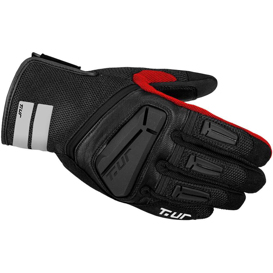 T-UR T922HU G FIVE HYDROSCUD Black Red Motorcycle Gloves