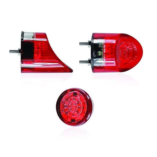 Taillight Motorbike Led Approved Chaft Red With License Plate Light