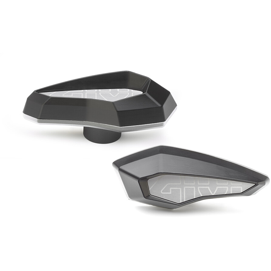 Tampone paratelaio in polimero rinforzato con fibra di vetro con inserto in alluminio lavorato dal pieno e anodizzato color alluminio (2pz) Givi SLD01AL Per HONDA CB 1000 R (18 > 25)